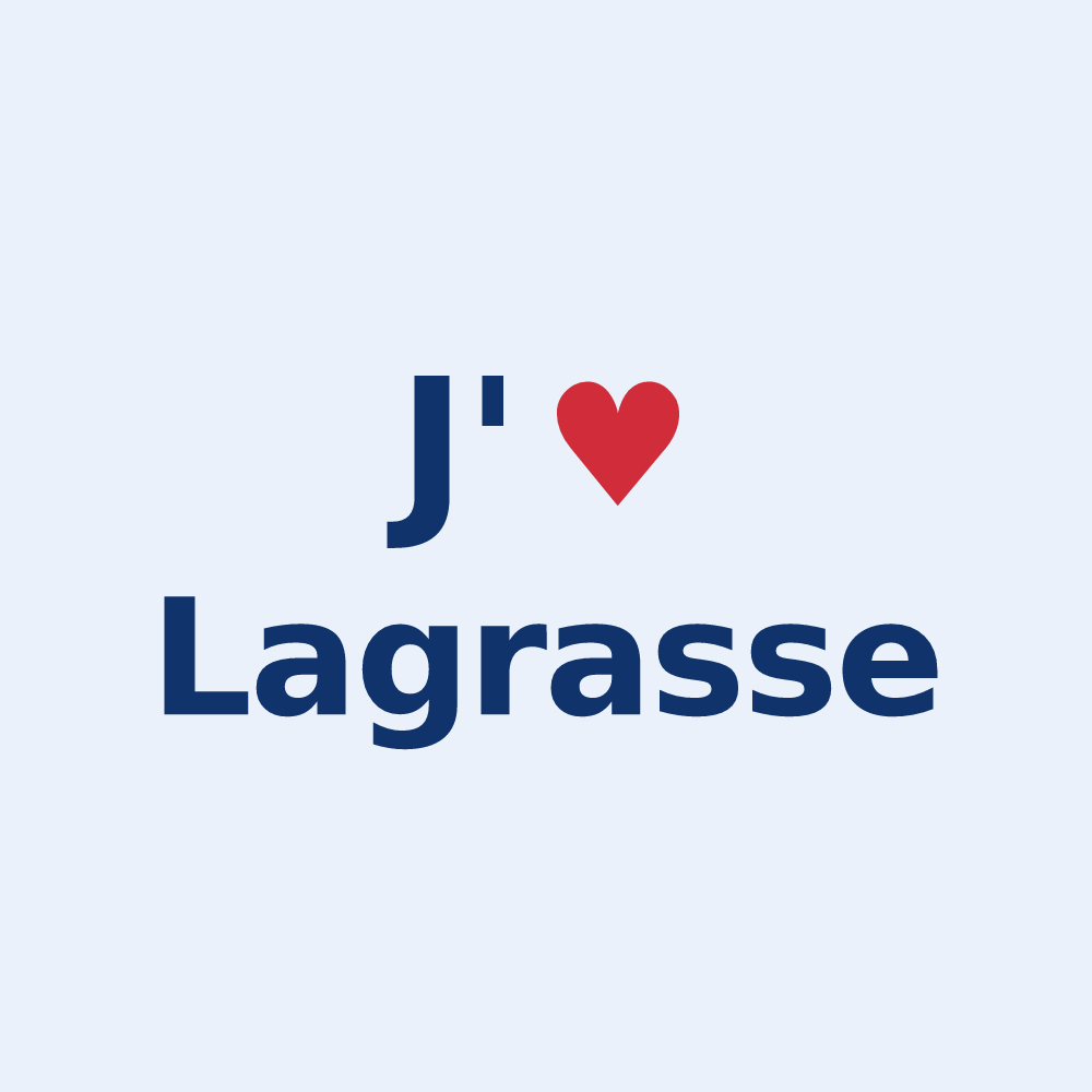 Sticker personnalisé Lagrasse — design J'aime Lagrasse