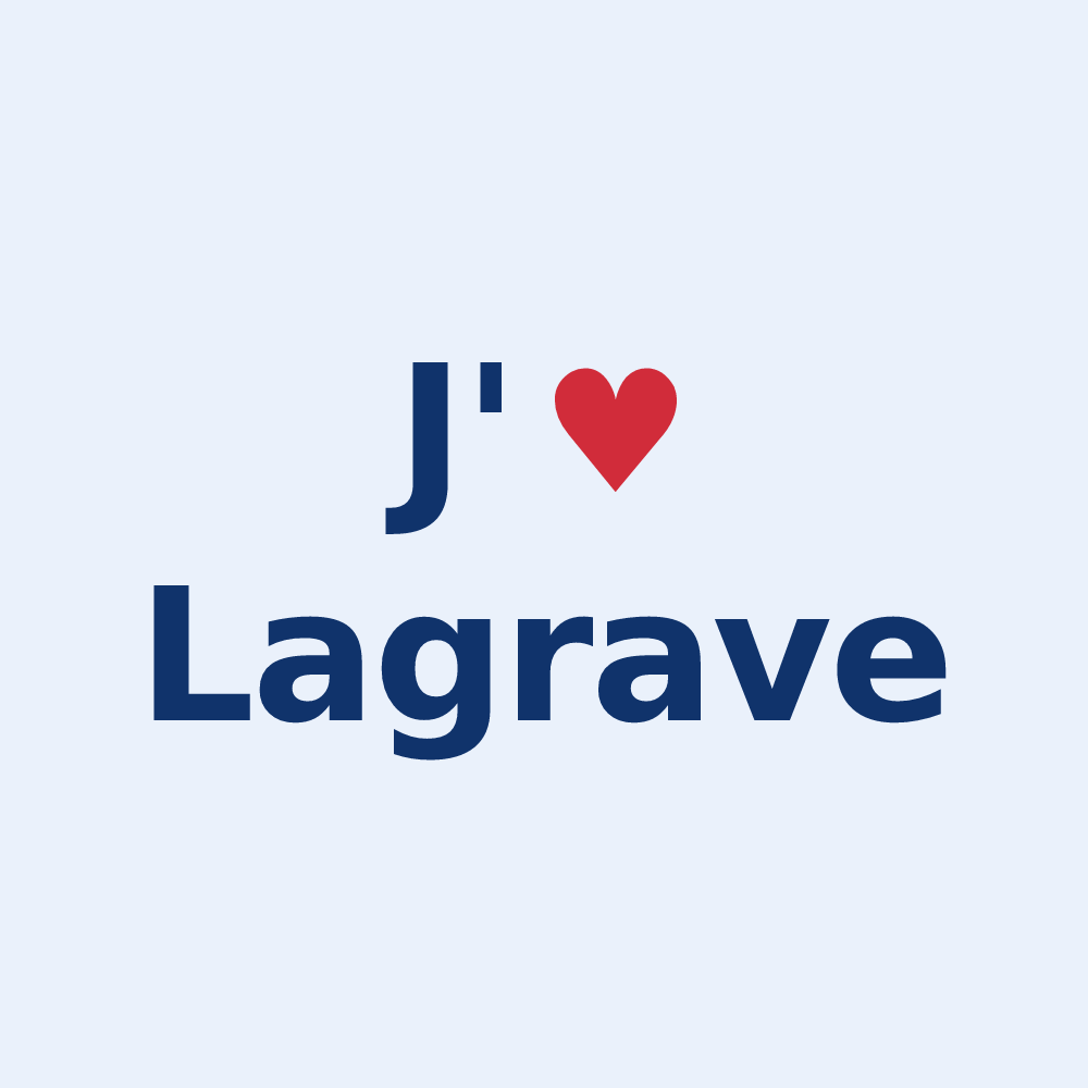 Sticker personnalisé Lagrave — design J'aime Lagrave