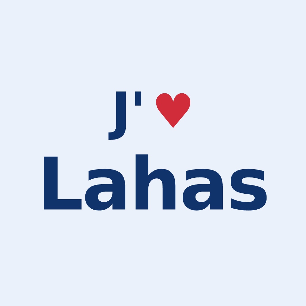 Sticker personnalisé Lahas — design J'aime Lahas