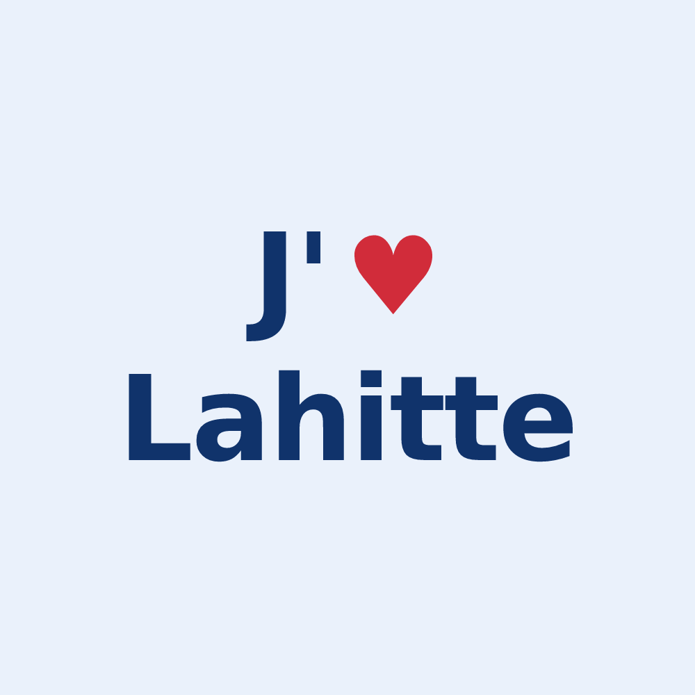 Sticker personnalisé Lahitte — design « J'aime Lahitte » imprimé sur le sticker