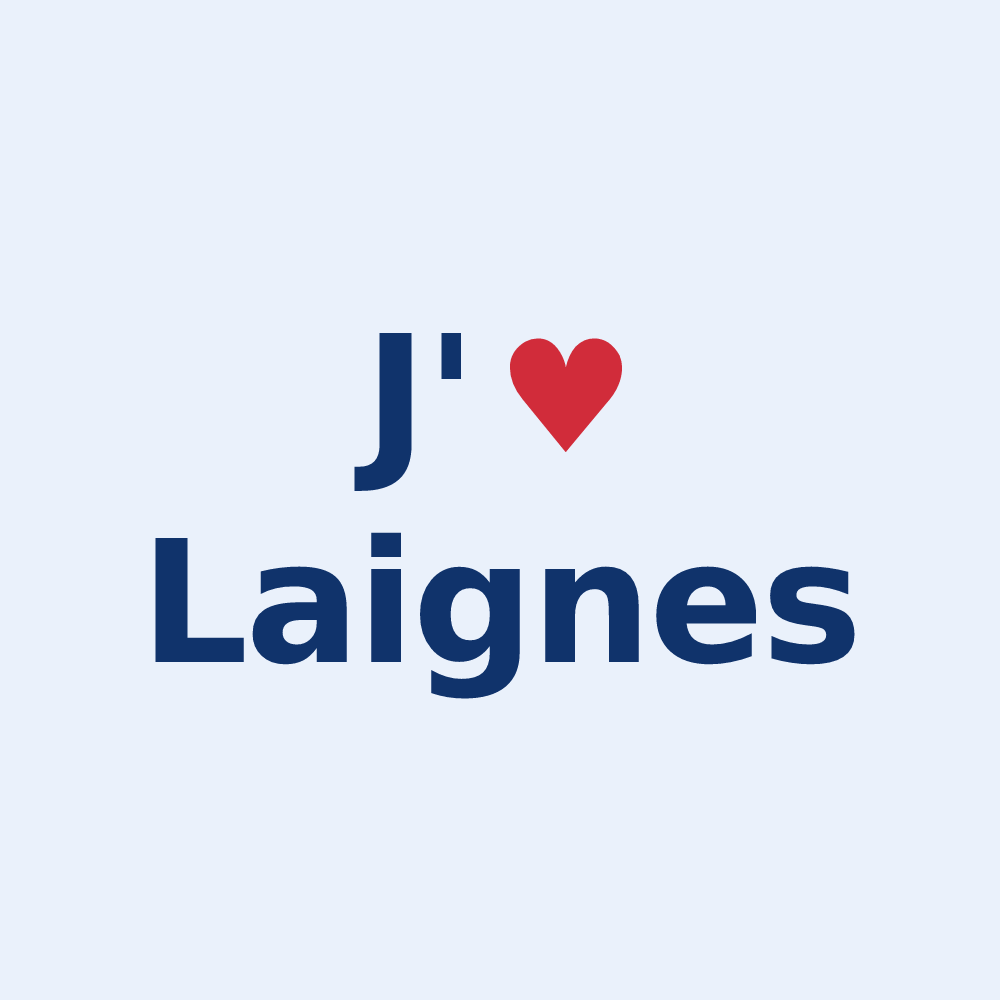 Sticker personnalisé Laignes — design J'aime Laignes