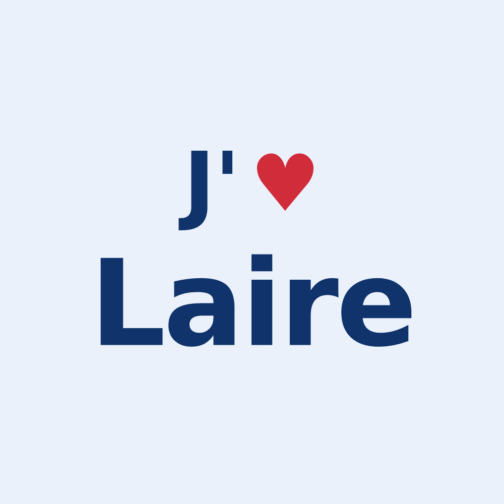 Sticker personnalisé Laire — design J'aime Laire