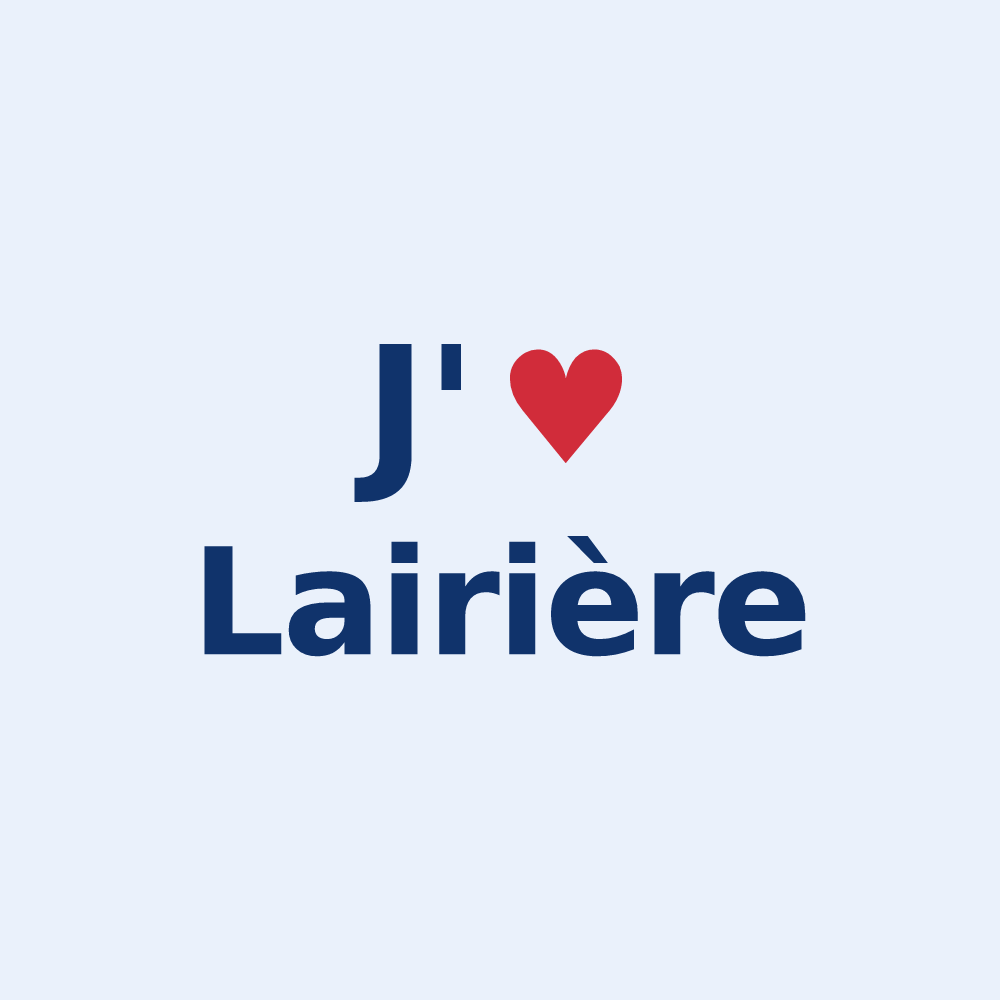Sticker personnalisé Lairière — design J'aime Lairière