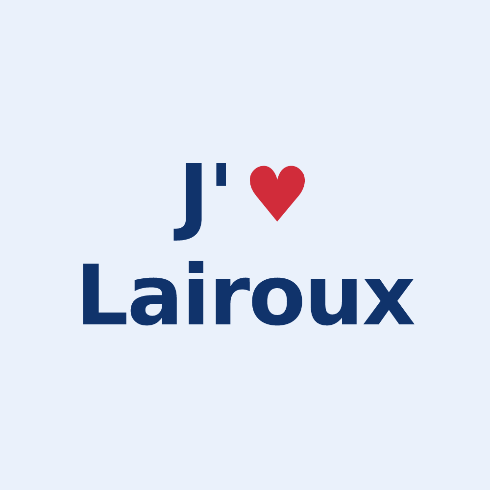 Sticker personnalisé Lairoux — design J'aime Lairoux