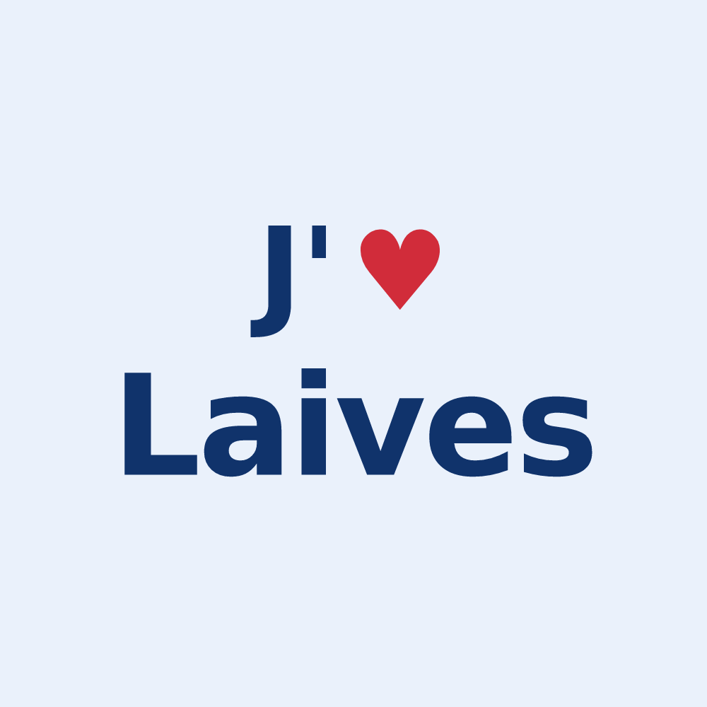 Sticker personnalisé Laives — design « J'aime Laives » imprimé sur le sticker