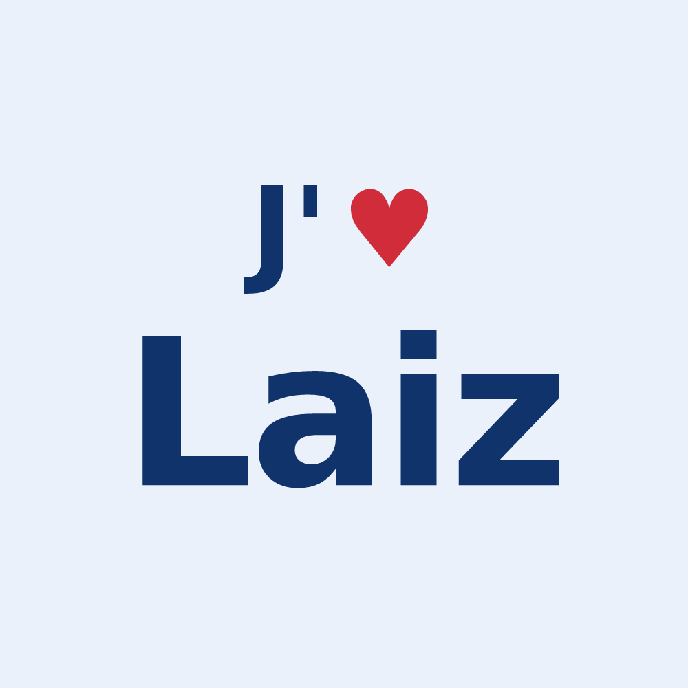 Sticker personnalisé Laiz — design J'aime Laiz
