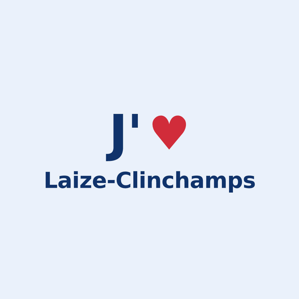 Sticker personnalisé Laize-Clinchamps — design J'aime Laize-Clinchamps