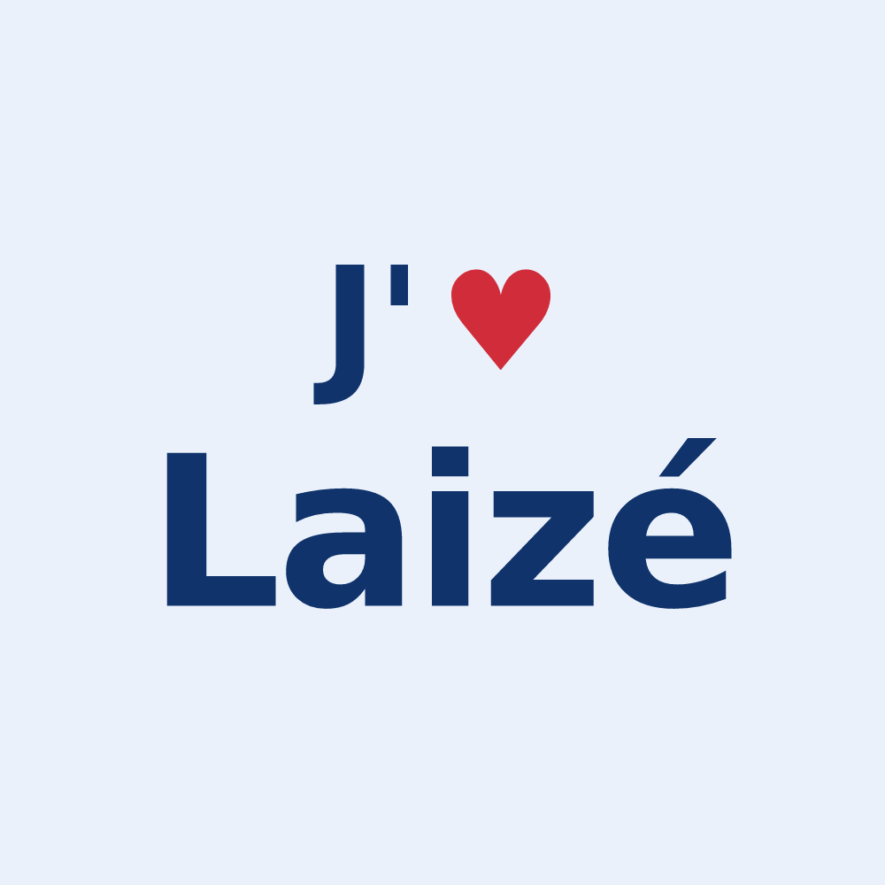 Sticker personnalisé Laizé — design J'aime Laizé
