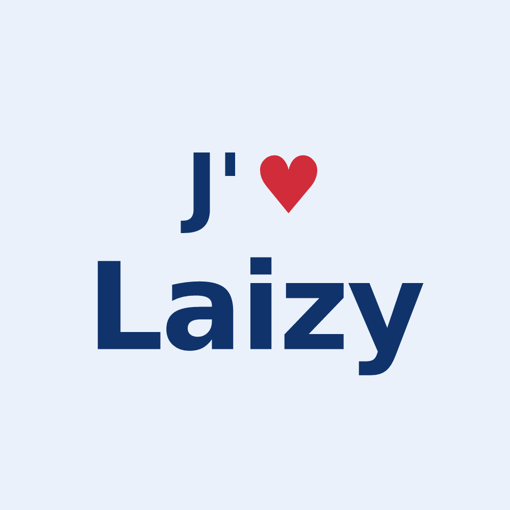 Sticker personnalisé Laizy — design J'aime Laizy