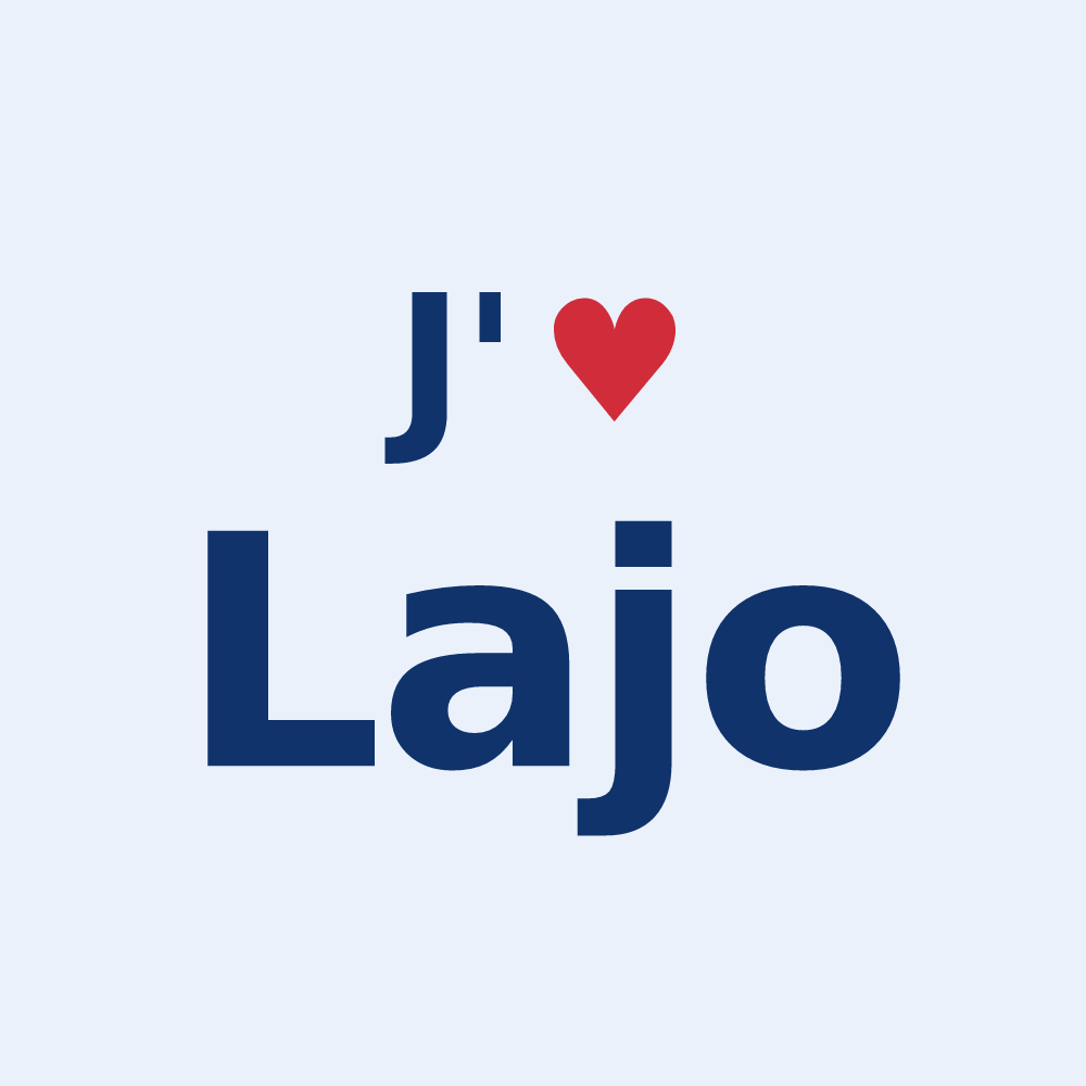 Sticker personnalisé Lajo — design J'aime Lajo