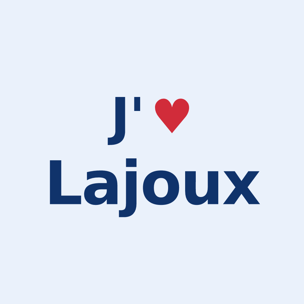 Sticker personnalisé Lajoux — design J'aime Lajoux