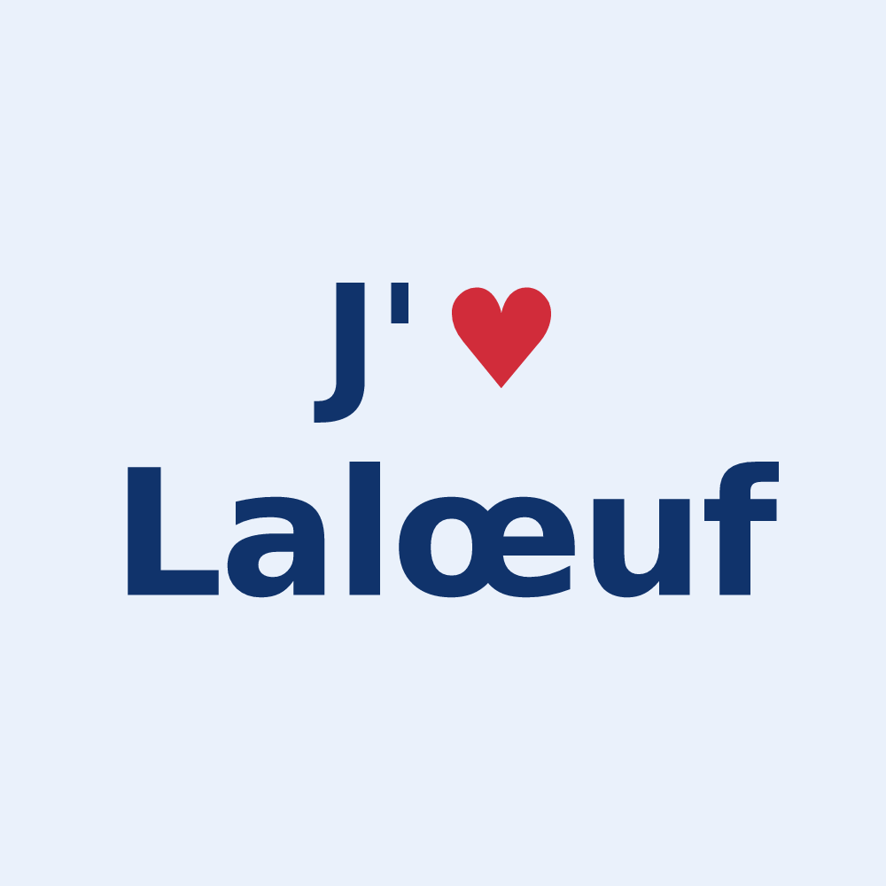 Sticker personnalisé Lalœuf — design J'aime Lalœuf