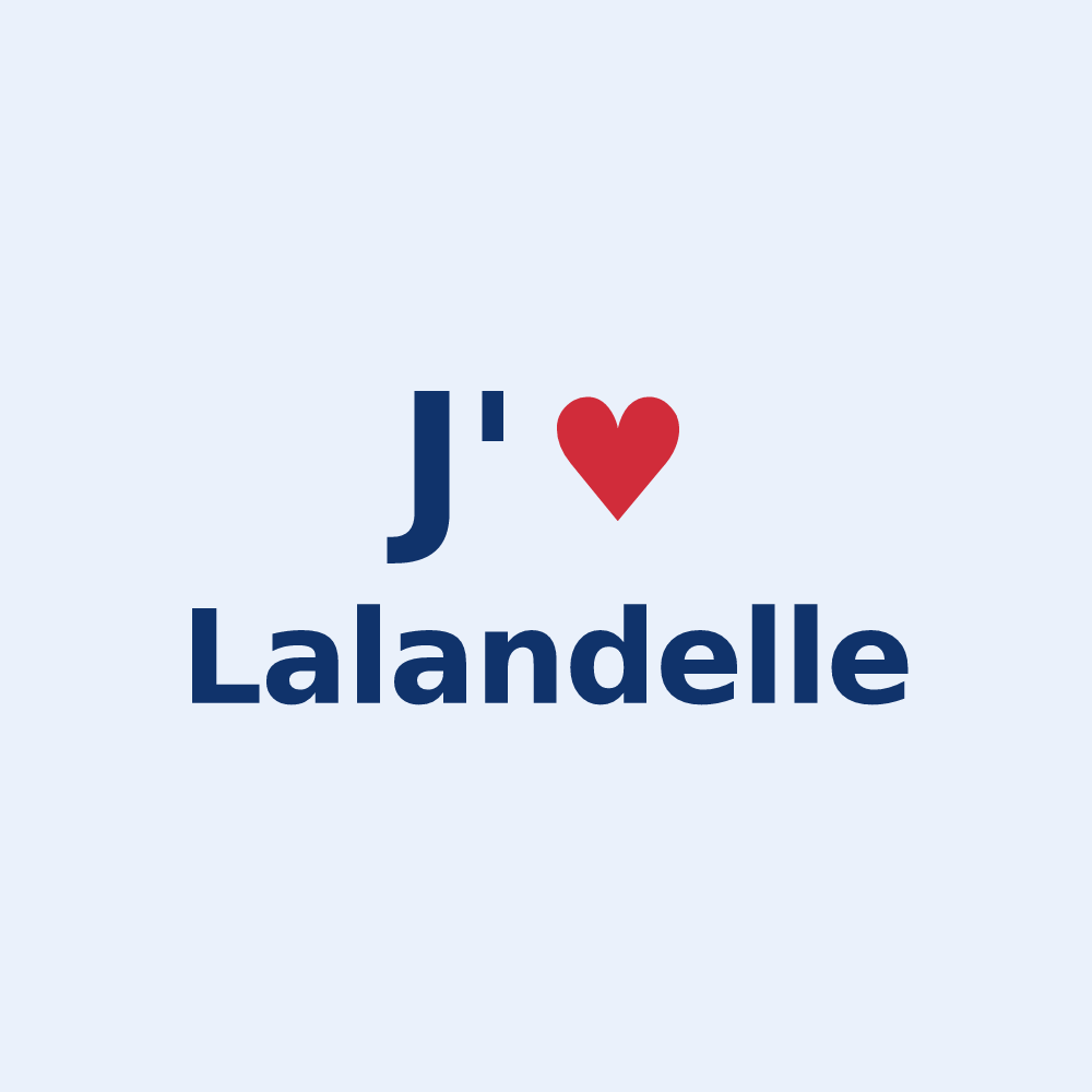 Sticker personnalisé Lalandelle — design J'aime Lalandelle