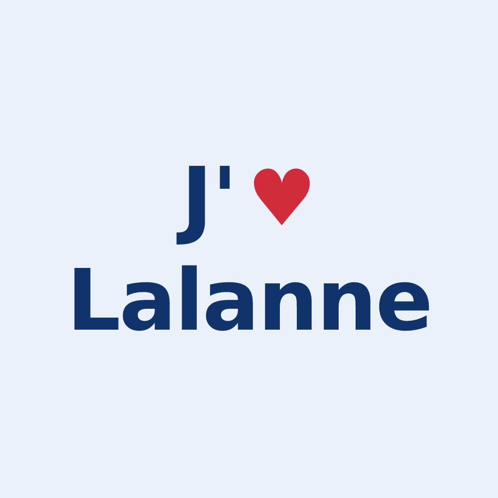 Sticker personnalisé Lalanne — design J'aime Lalanne