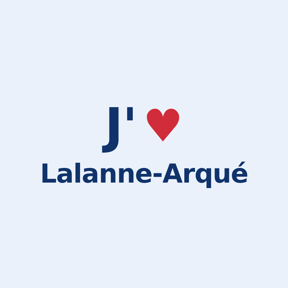 Sticker personnalisé Lalanne-Arqué — design J'aime Lalanne-Arqué