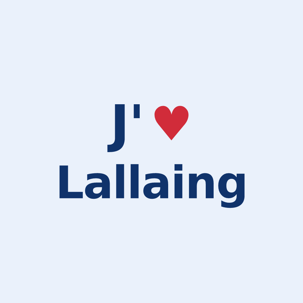 Sticker personnalisé Lallaing — design J'aime Lallaing