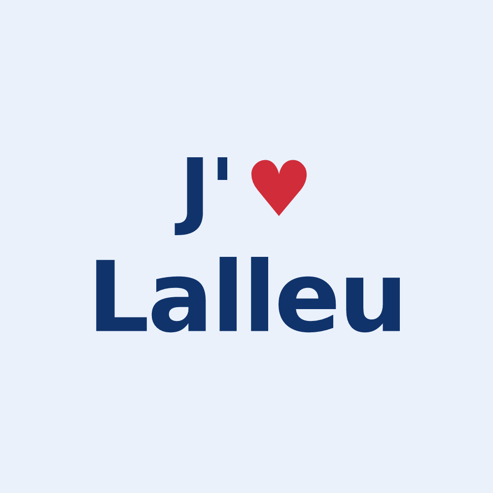 Sticker personnalisé Lalleu — design J'aime Lalleu