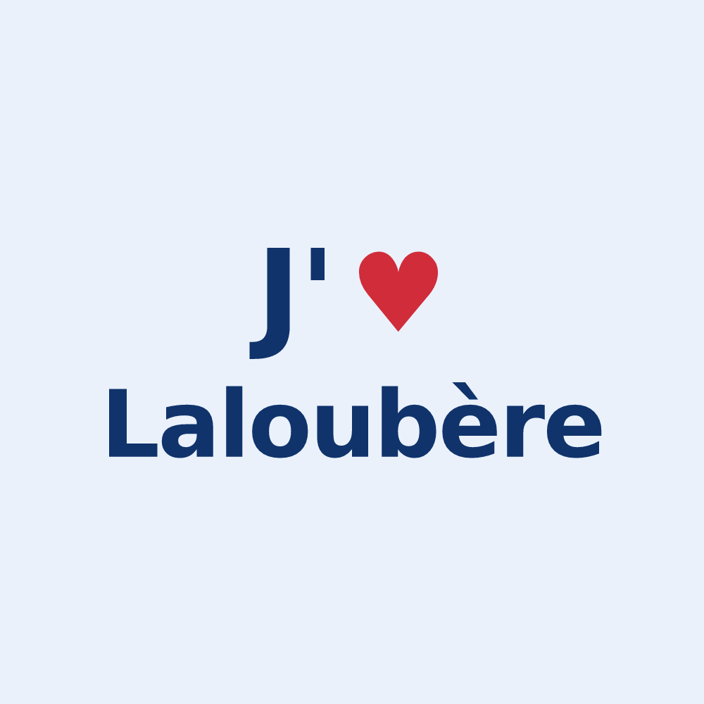 Sticker personnalisé Laloubère — design J'aime Laloubère