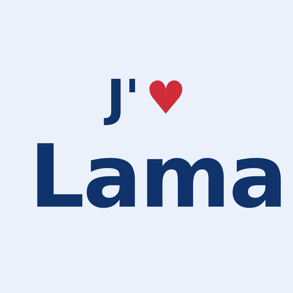 Sticker personnalisé Lama — design J'aime Lama