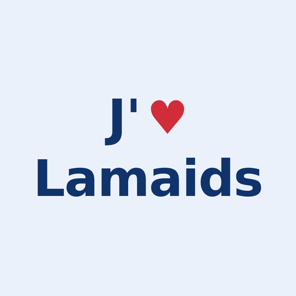Sticker personnalisé Lamaids — design J'aime Lamaids