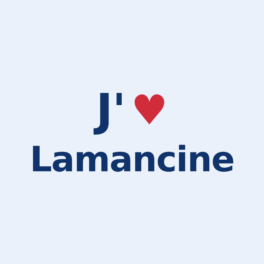 Sticker personnalisé Lamancine — design J'aime Lamancine