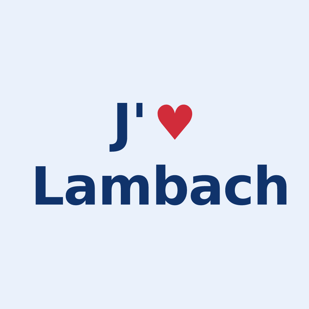 Sticker personnalisé Lambach — design J'aime Lambach