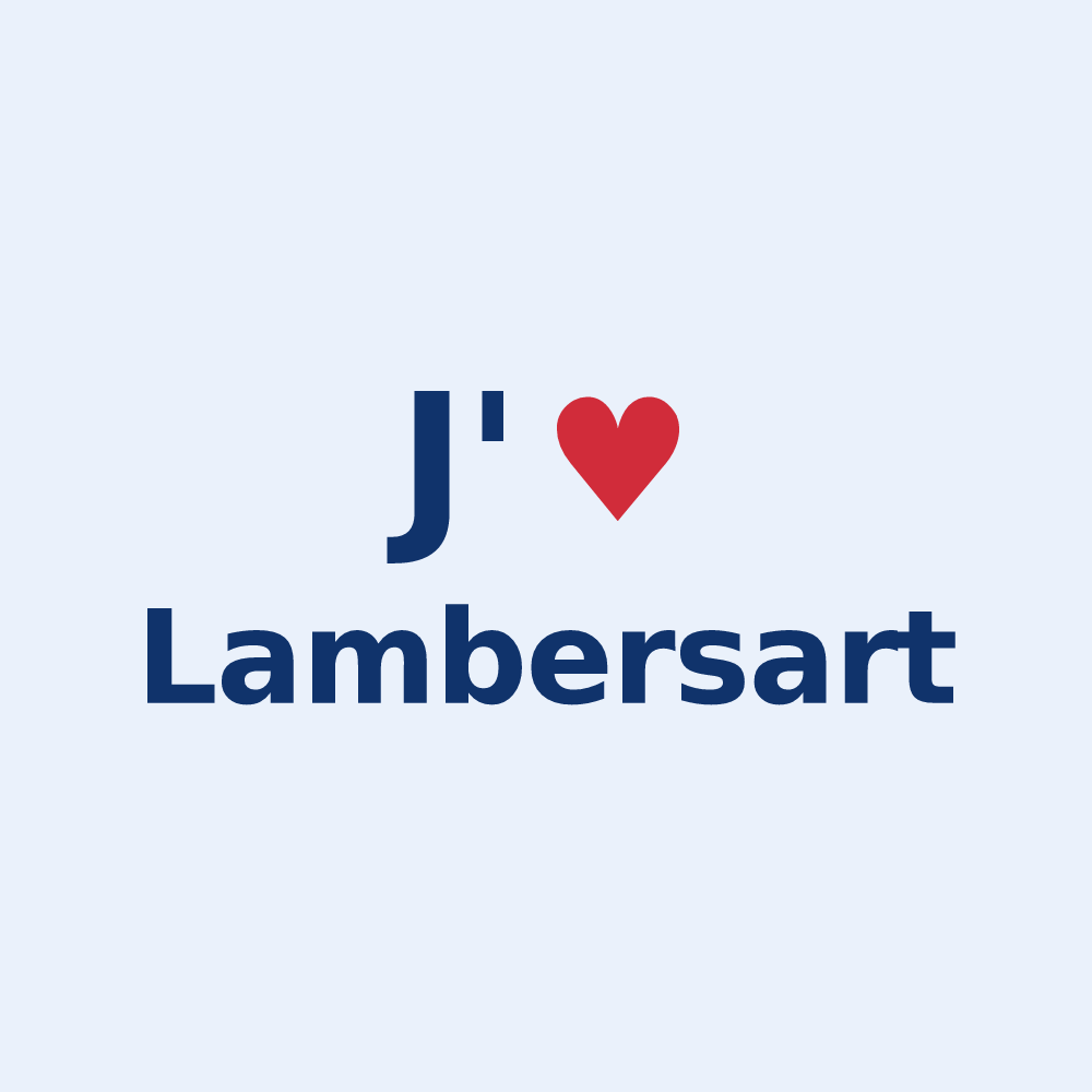 Sticker personnalisé Lambersart — design J'aime Lambersart