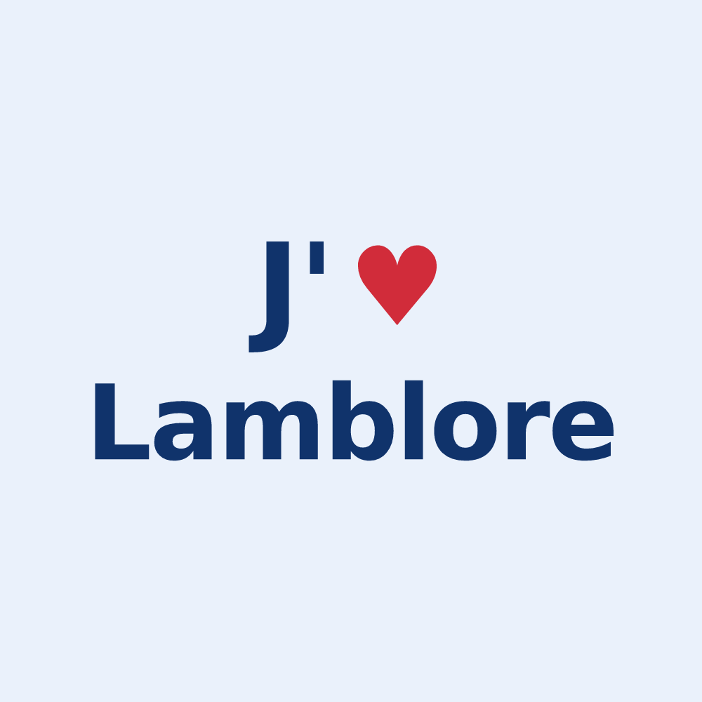 Sticker personnalisé Lamblore — design J'aime Lamblore