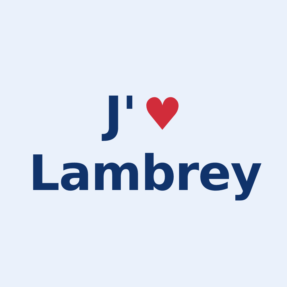 Sticker personnalisé Lambrey — design J'aime Lambrey