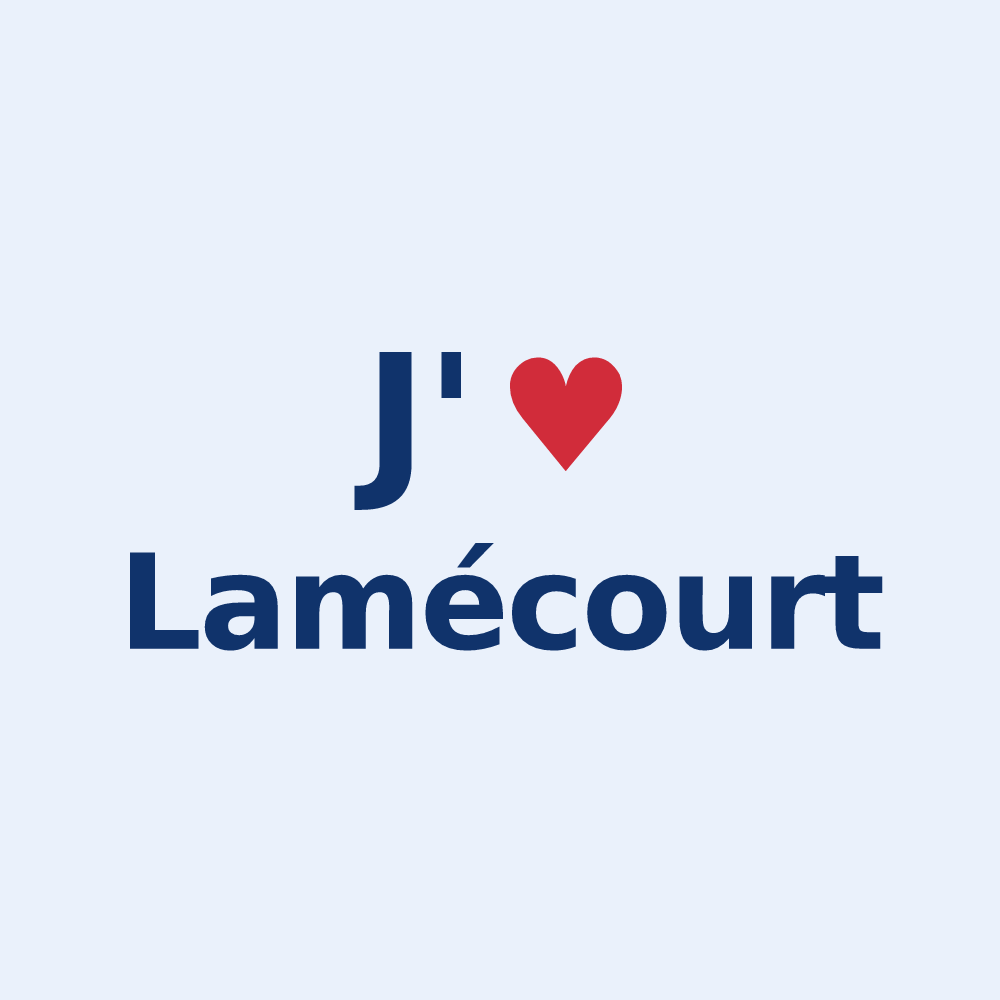 Sticker personnalisé Lamécourt — design J'aime Lamécourt