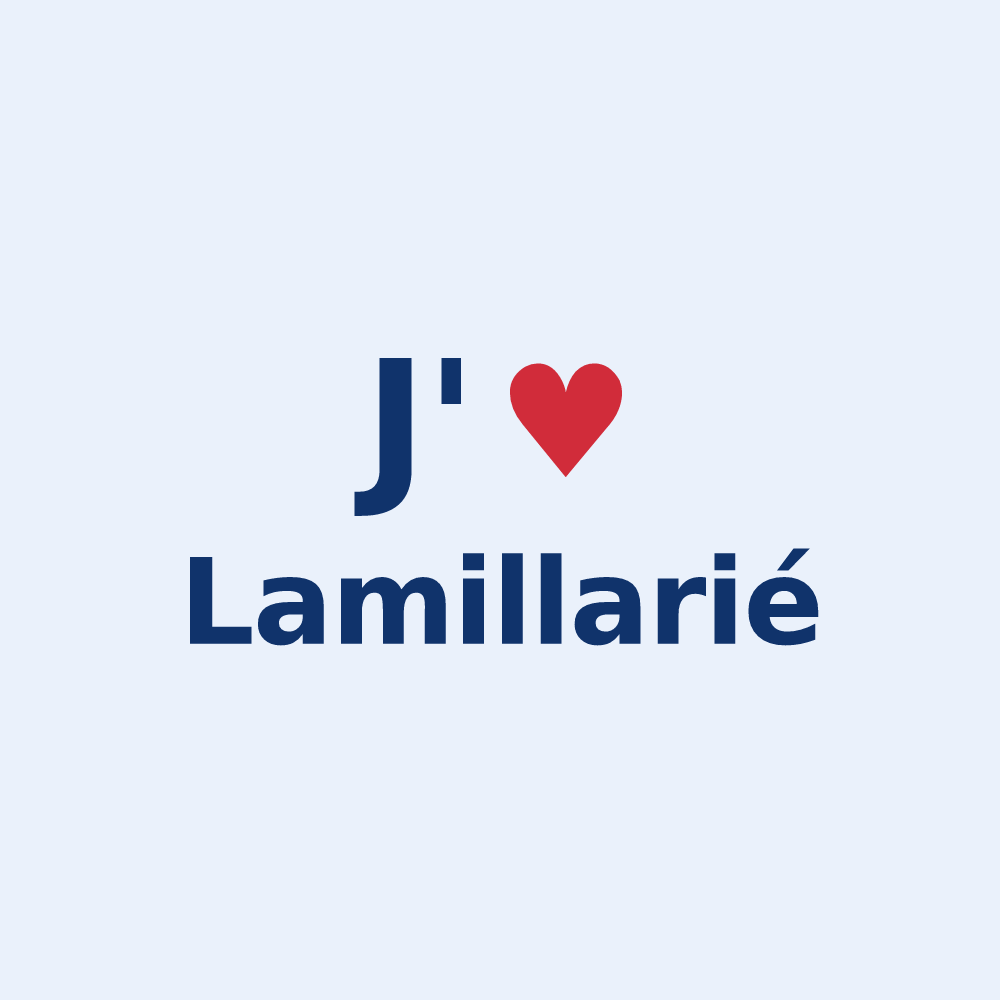 Sticker personnalisé Lamillarié — design J'aime Lamillarié