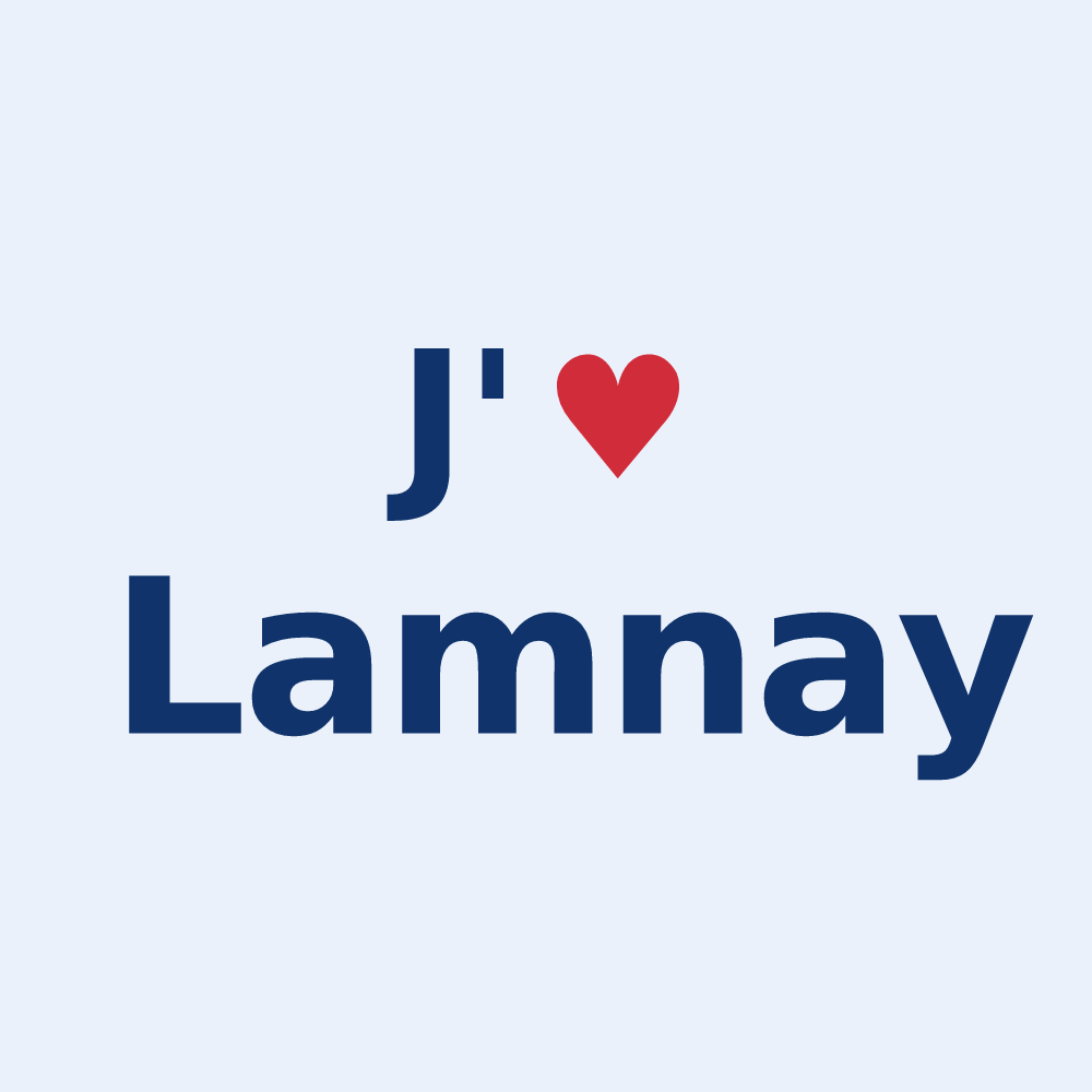 Sticker personnalisé Lamnay — design J'aime Lamnay