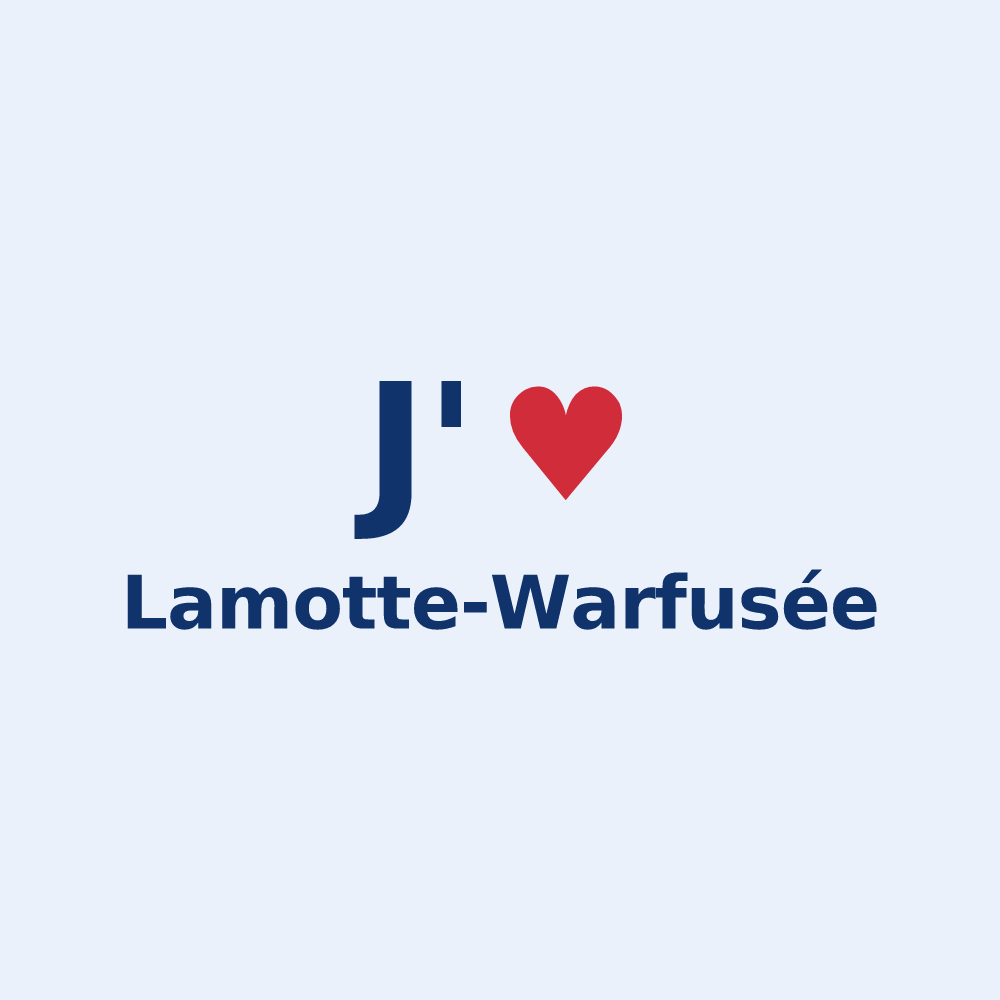 Sticker personnalisé Lamotte-Warfusée — design J'aime Lamotte-Warfusée