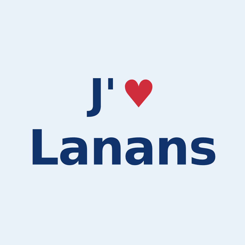Sticker personnalisé Lanans — design J'aime Lanans