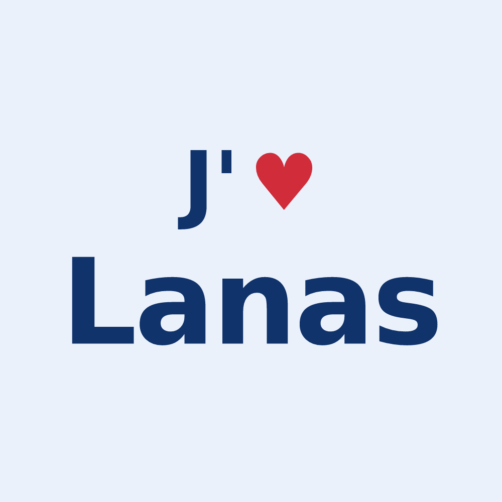 Sticker personnalisé Lanas — design J'aime Lanas