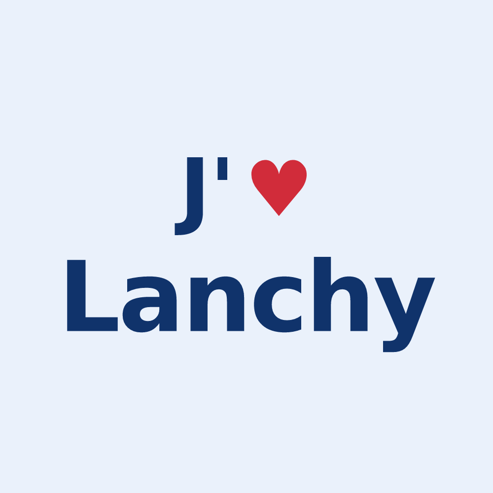 Sticker personnalisé Lanchy — design J'aime Lanchy