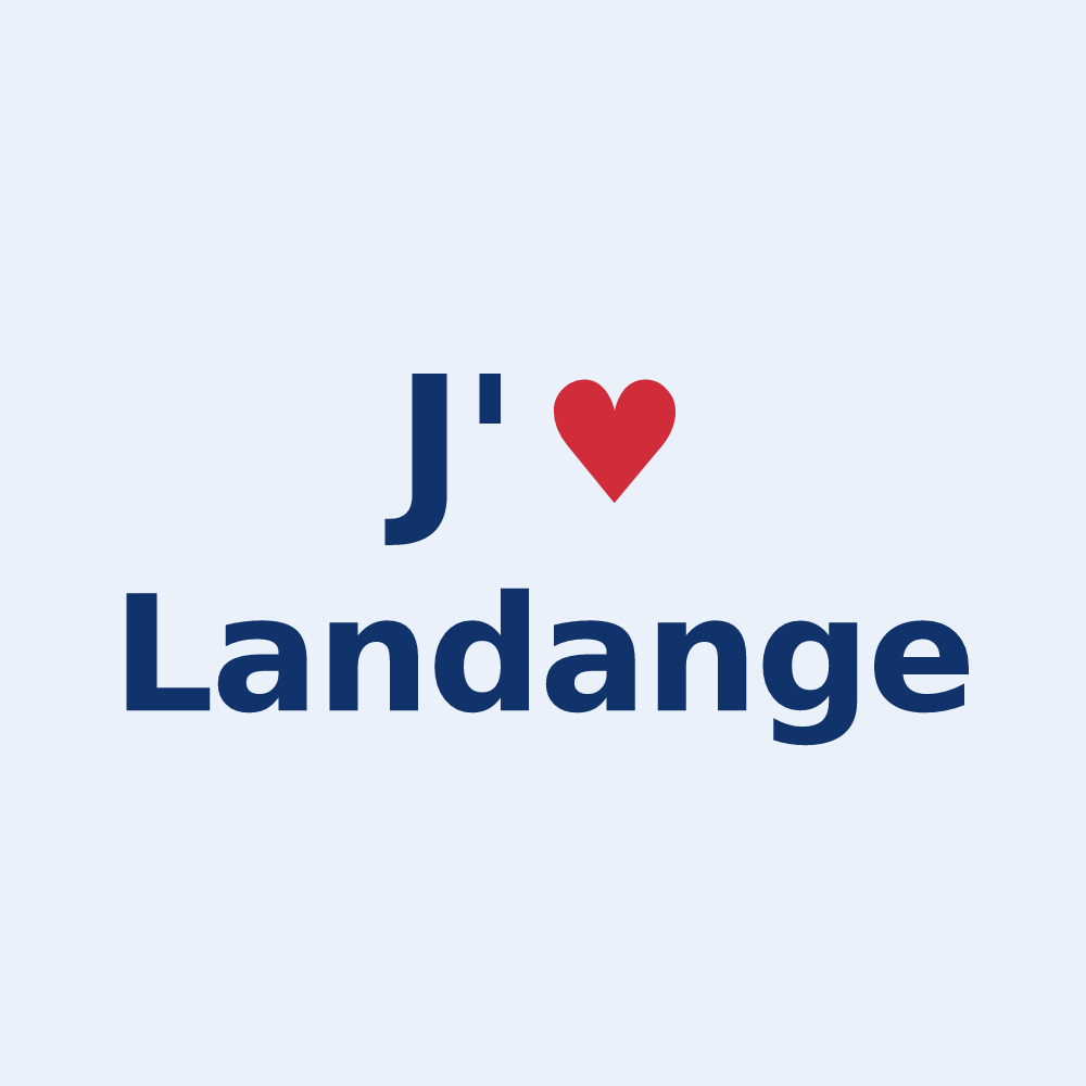 Sticker personnalisé Landange — design J'aime Landange