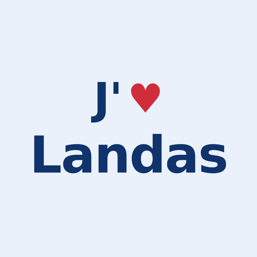 Sticker personnalisé Landas — design J'aime Landas