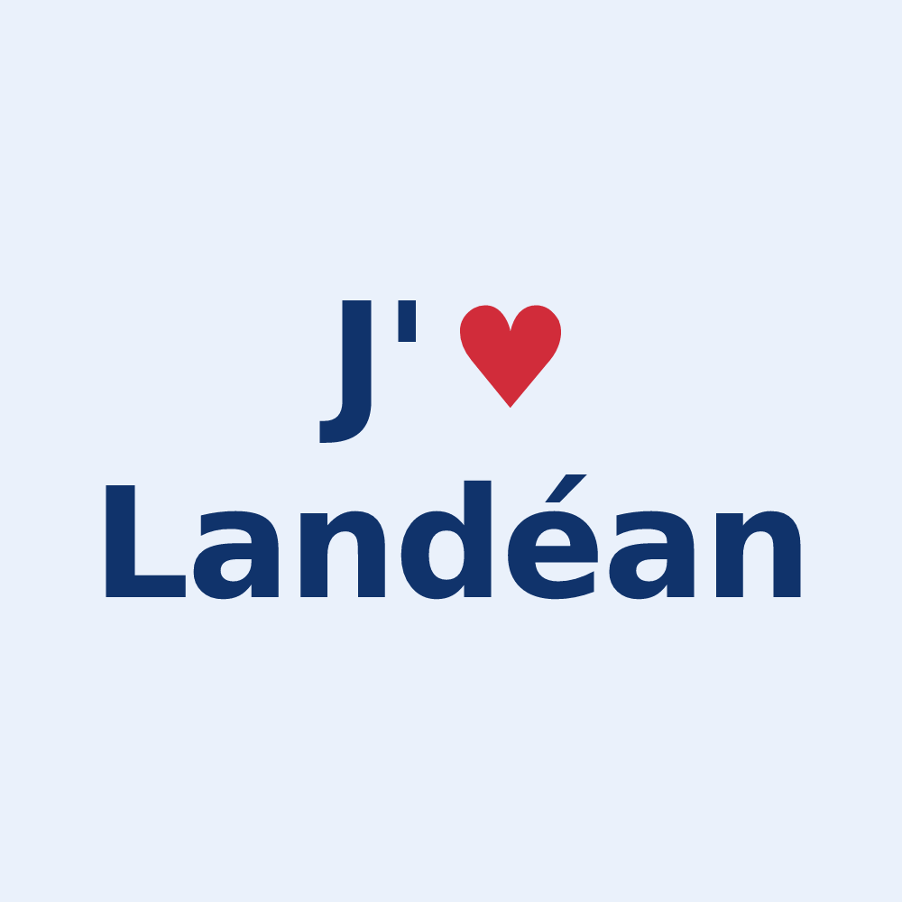 Sticker personnalisé Landéan — design J'aime Landéan