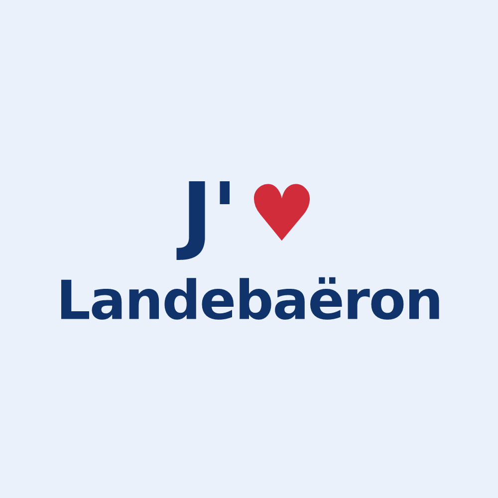 Sticker personnalisé Landebaëron — design J'aime Landebaëron