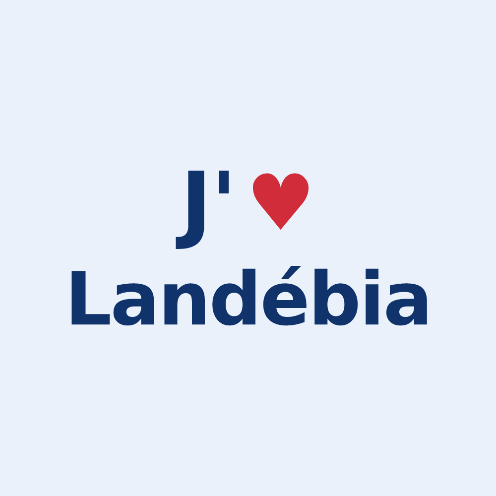 Sticker personnalisé Landébia — design J'aime Landébia