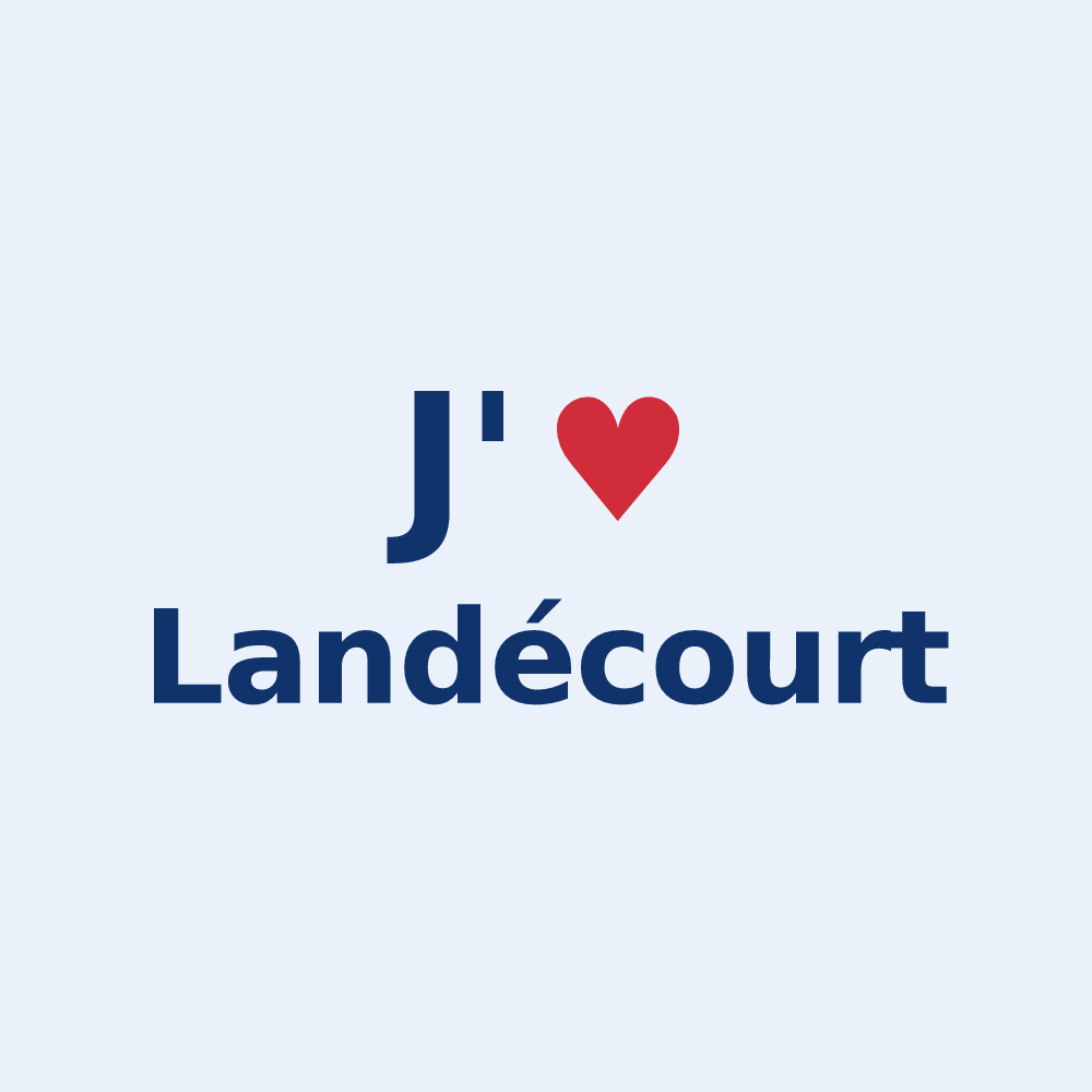 Sticker personnalisé Landécourt — design J'aime Landécourt