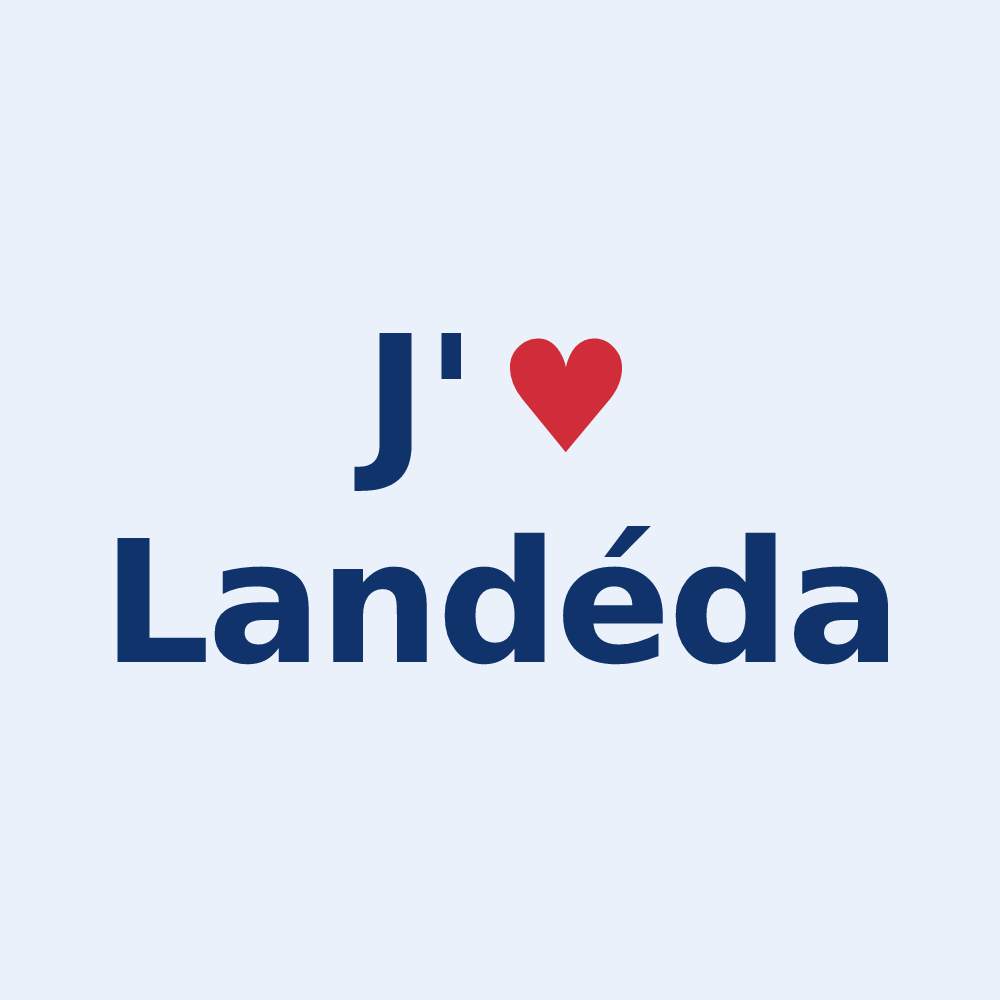 Sticker personnalisé Landéda — design J'aime Landéda