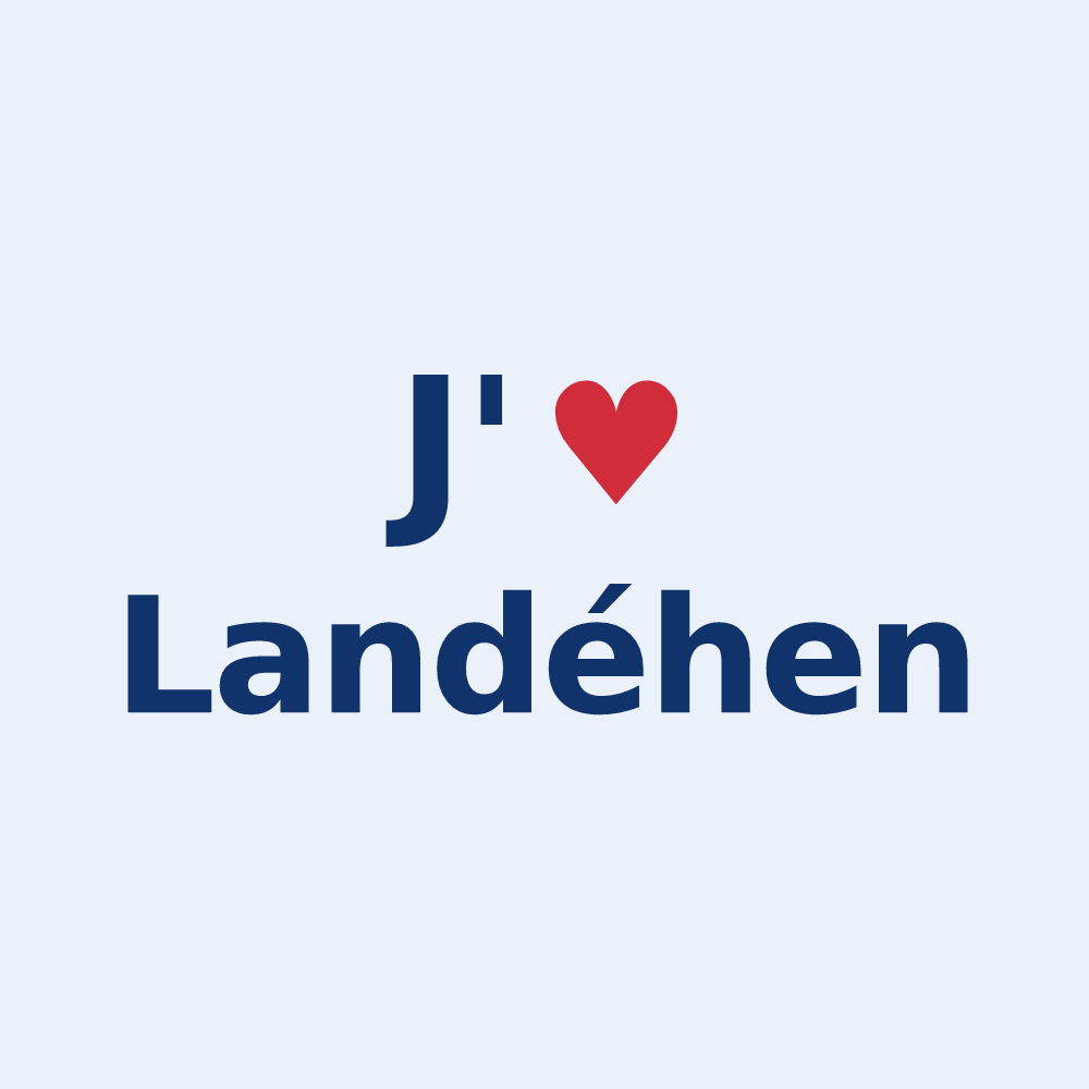 Sticker personnalisé Landéhen — design J'aime Landéhen