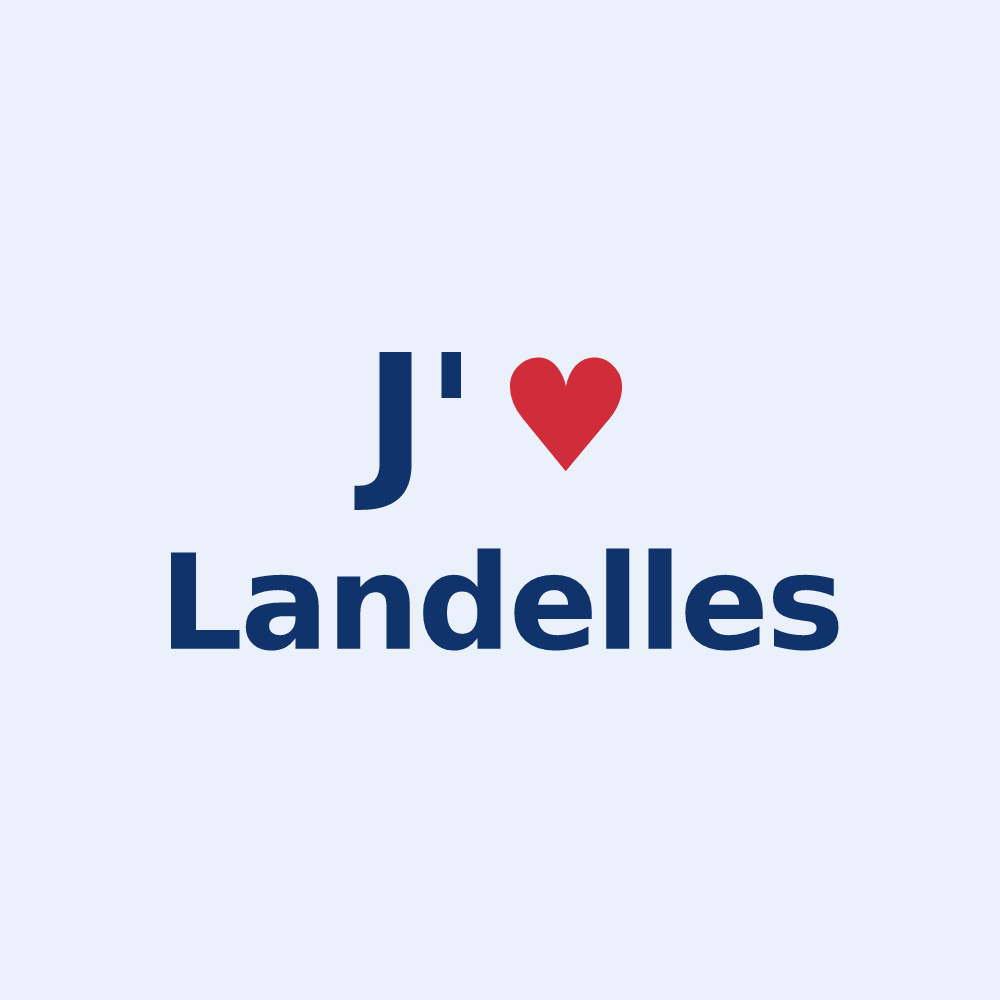 Sticker personnalisé Landelles — design J'aime Landelles