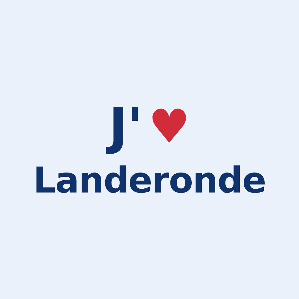 Sticker personnalisé Landeronde — design J'aime Landeronde