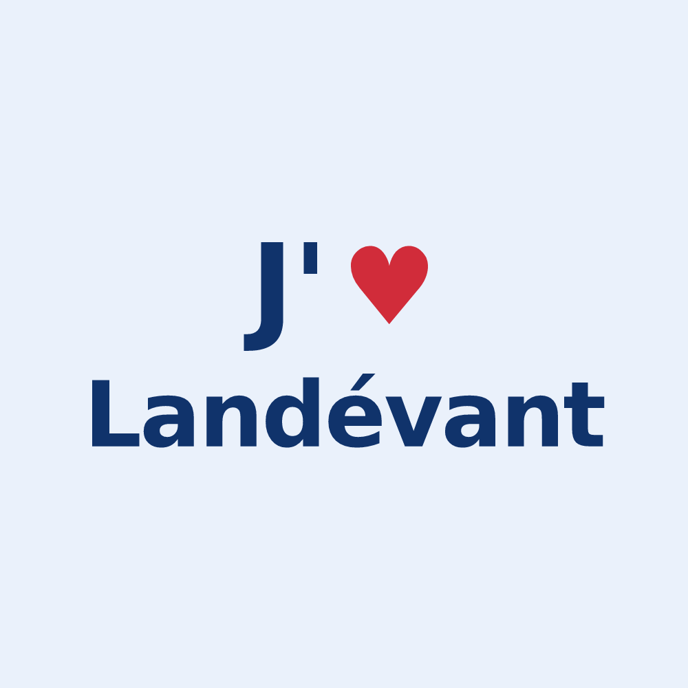 Sticker personnalisé Landévant — design J'aime Landévant