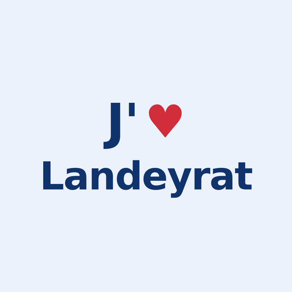 Sticker personnalisé Landeyrat — design J'aime Landeyrat