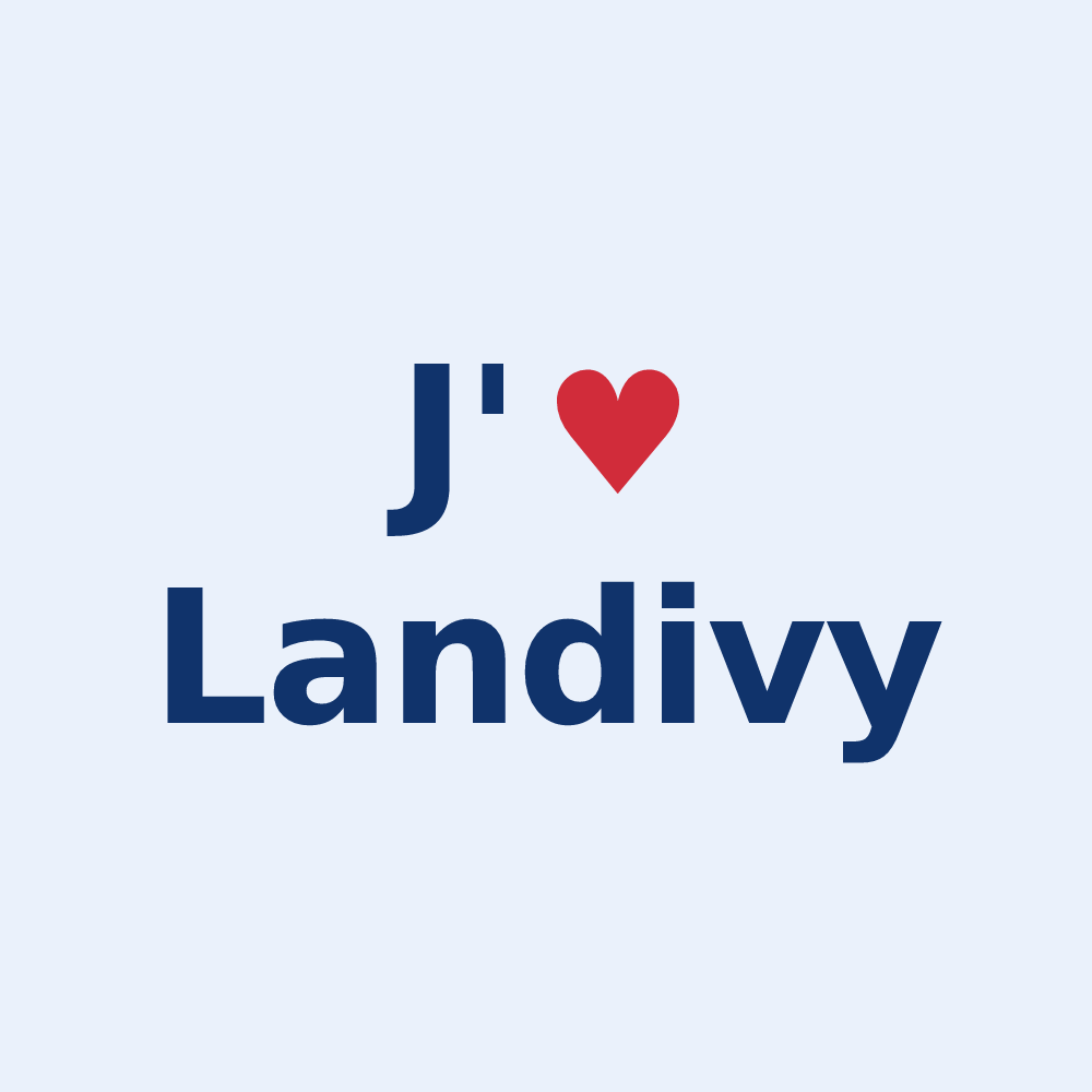 Sticker personnalisé Landivy — design J'aime Landivy