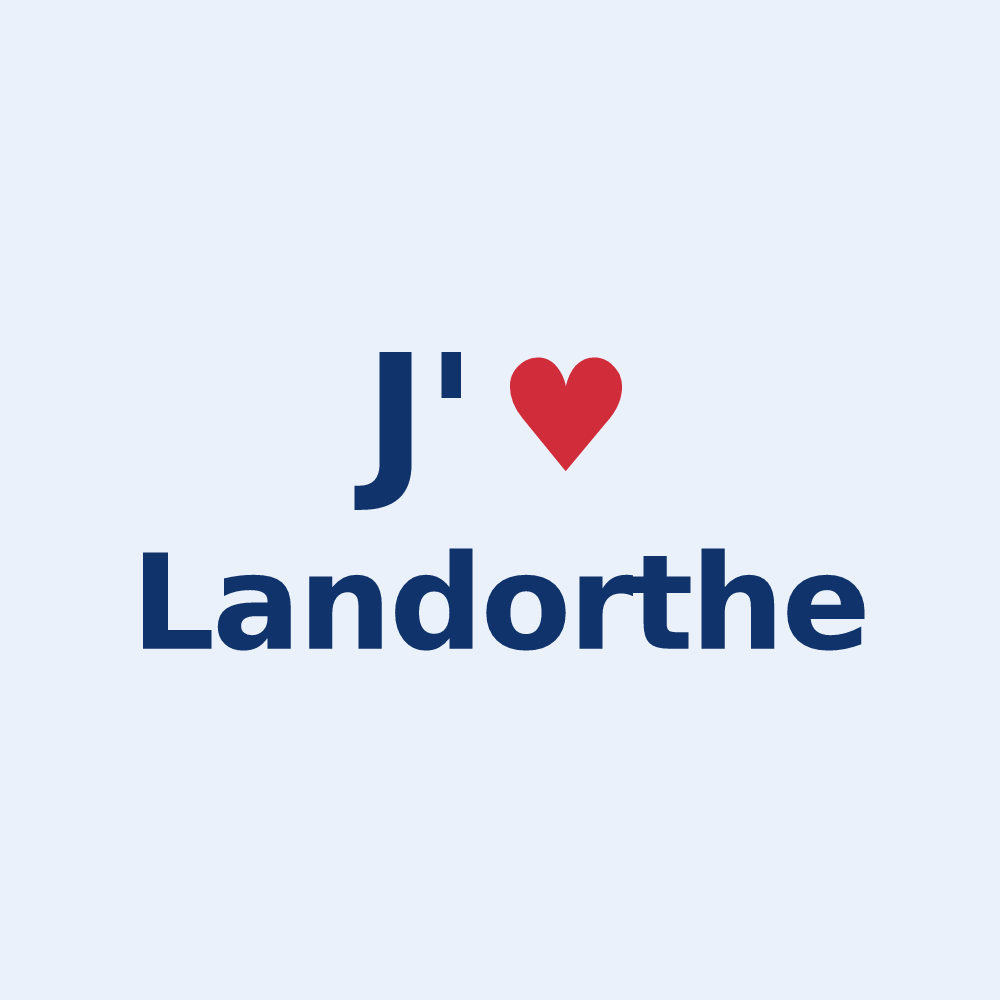 Sticker personnalisé Landorthe — design J'aime Landorthe